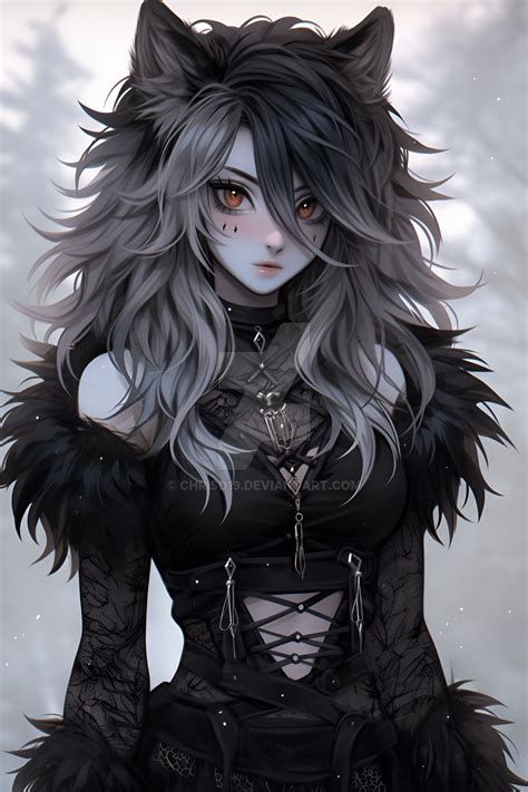 anime wolf girl.